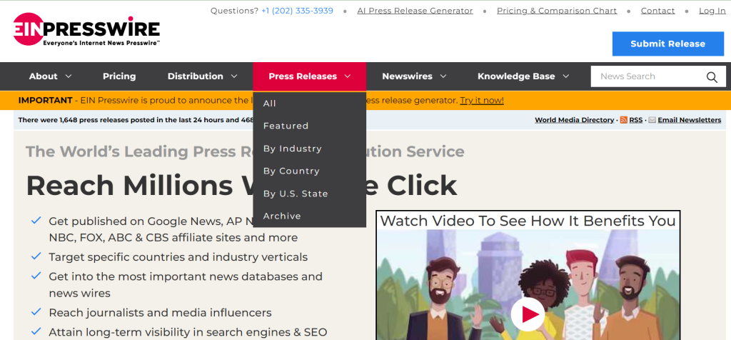 7 Best Press Release Distribution Services In 2024   Image6 1024x476 