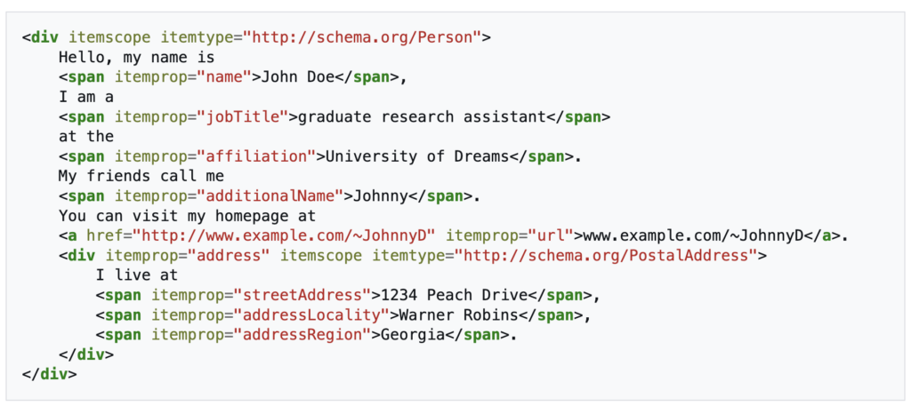 microdata example