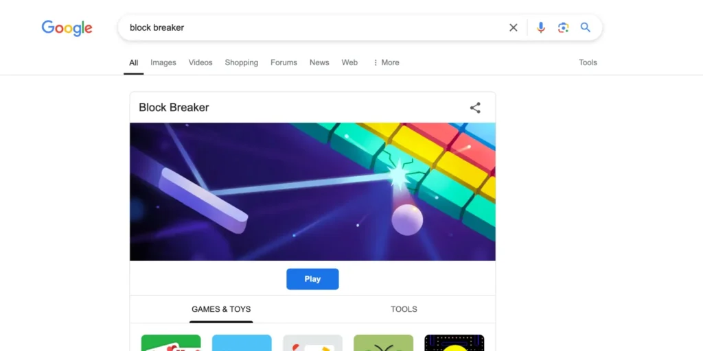 Google-Block-Breaker
