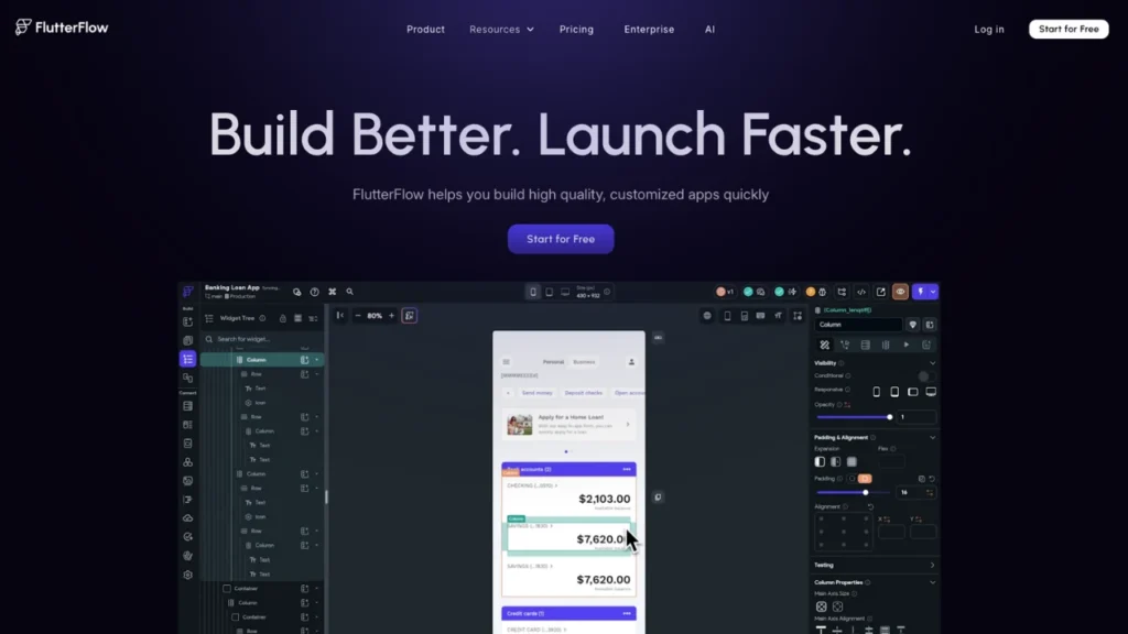 FlutterFlow App Builder